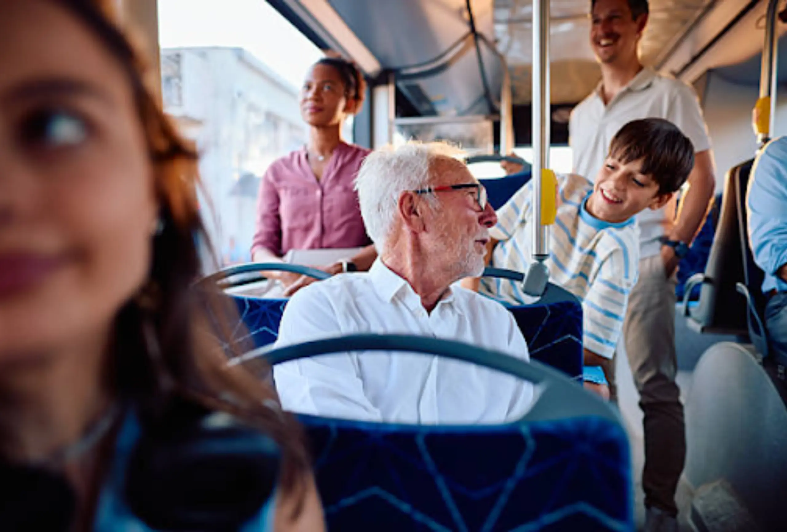 people on public transport