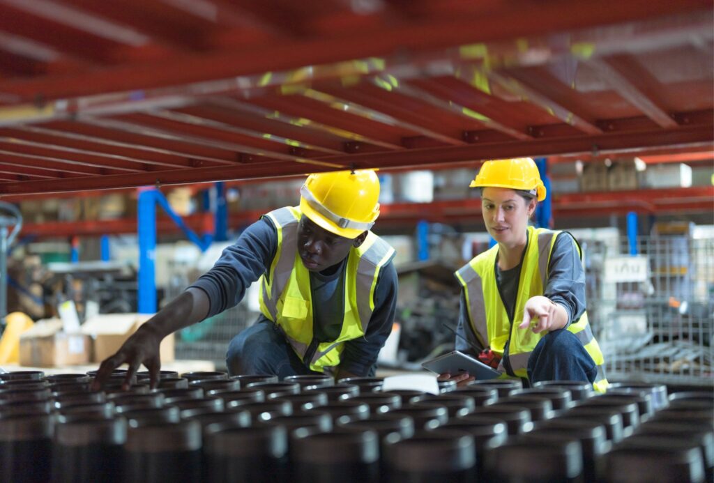 workers in a warehouse